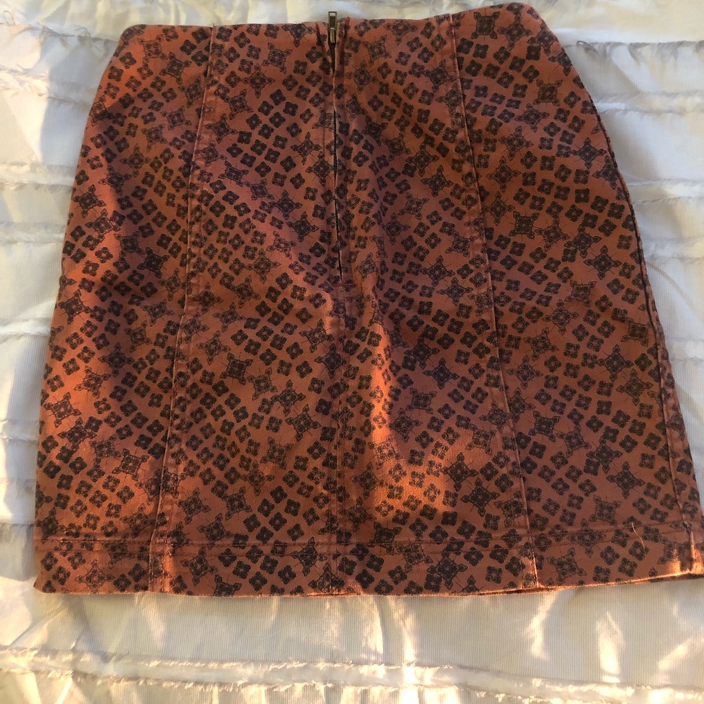 Free People Patterned Mini Skirt
